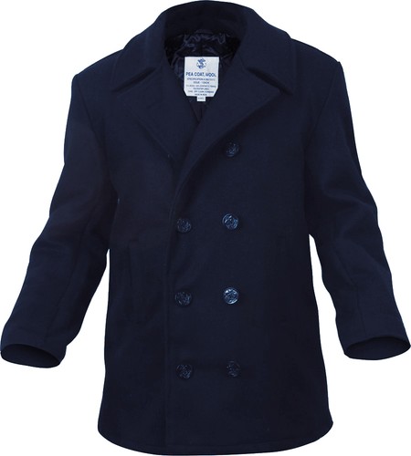 Wool peacoat navy - wool,